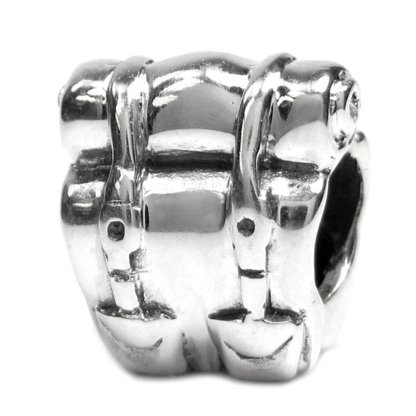 Sterling Silver Camping Picnic Backpack Bead for Pandora Troll Chamilia Biagi European Charm Bracelets