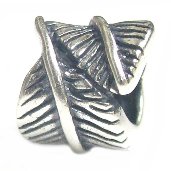 Sterling Silver Fairy Angel Feather Bead for Pandora Troll Chamilia Biagi European Charm Bracelets