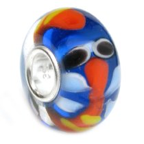 Sterling Silver Dragonfly Murano Glass Bead for Pandora Troll Chamilia Biagi European Charm Bracelets