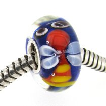 Sterling Silver Dragonfly Murano Glass Bead for Pandora Troll Chamilia Biagi European Charm Bracelets