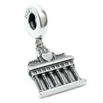 Sterling Silver Germany Berlin Brandenburg Gate Dangle Bead for Pandora Troll Chamilia Biagi European Charm Bracelets