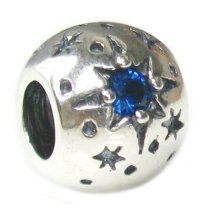 925 Sterling Silver Dreams Really Come True Sapphire Blue CZ Crystal Star Bead For Pandora Troll Chamilia Biagi European Charm Bracelets