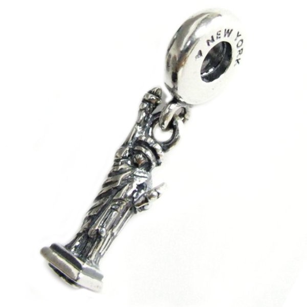 Sterling Silver USA Love w/ New York Statue of Liberty Freedom Pandora Troll Chamilia Biagi European Charm Bracelets