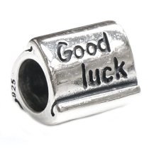 Sterling Silver Good Luck Scrolls Bead for Pandora Troll Chamilia Biagi European Charm Bracelets