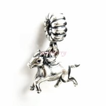 Sterling Silver Little Pony Dangle Bead for Pandora Troll Chamilia Biagi European Charm Bracelets