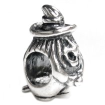 Sterling Silver Flying Witch on Broom Halloween Bead for Pandora Troll Chamilia Biagi European Charm Bracelets