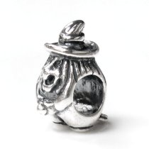 Sterling Silver Flying Witch on Broom Halloween Bead for Pandora Troll Chamilia Biagi European Charm Bracelets