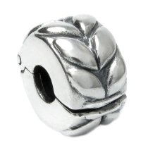 Sterling Silver Round Leafs Clip Stopper Lock Clasp Bead for Pandora Troll Chamilia Biagi European Charm Bracelets