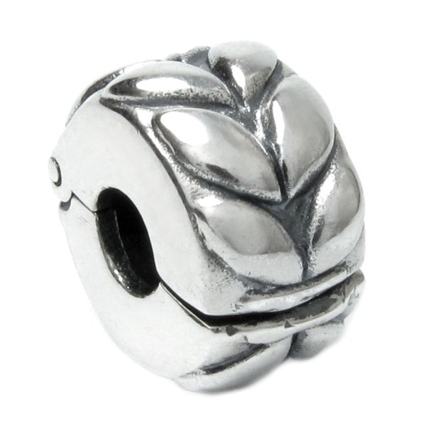Sterling Silver Round Leafs Clip Stopper Lock Clasp Bead for Pandora Troll Chamilia Biagi European Charm Bracelets