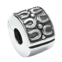 Sterling Silver Round Ethnic Flower Clip Stopper Lock Clasp Bead for Pandora Troll Chamilia Biagi European Charm Bracelets