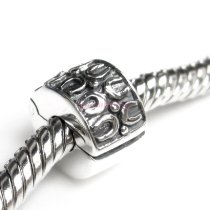 Sterling Silver Round Ethnic Flower Clip Stopper Lock Clasp Bead for Pandora Troll Chamilia Biagi European Charm Bracelets