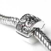 Sterling Silver Round Ethnic Flower Clip Stopper Lock Clasp Bead for Pandora Troll Chamilia Biagi European Charm Bracelets