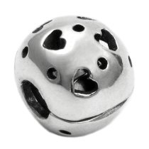 Antique 925 Sterling Silver Lots Heart w/ Love Clip Stopper Lock Clasp Bead for Pandora Troll Chamilia Biagi European Charm Bracelets