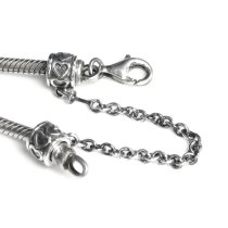 Antique 925 Sterling Silver Infinity Heart Lots love Stopper Safety Chain Screw Bead for Pandora Chamilia European Charm Bracelets