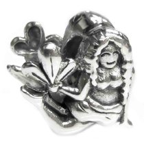 Antique 925 Sterling Silver Zodiac Virgo Bead for Pandora Troll Chamilia Biagi European Charm Bracelets