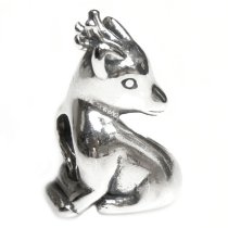 Sterling Silver Christmas Gift Lovely Reindeer Deer Bead for Pandora Troll Chamilia Biagi European Charm Bracelets
