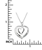 Sterling Silver Mother Daughter Forever Love Heart Dangle Charm Pendant Chain Necklace 16"+2" Extender