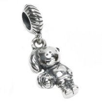 Sterling Silver Soccer Football Smile Girl w/ Happy Face Dangle Bead for Pandora Troll Chamilia Biagi European Charm Bracelets