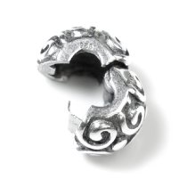 Antique 925 Sterling Silver Round Swirl Flower Clip Lock Bead for Pandora Troll Chamilia Biagi European Charm Bracelets