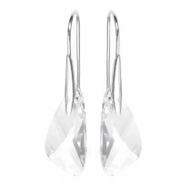 Swarovski Elements Crystal Wing Inspire Clear Sterling Silver Dangle Earrings Made with Swarovski Earrings