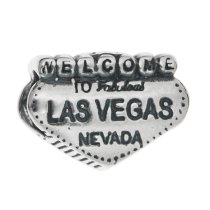 Antique 925 Sterling Silver Las Vegas Nevada USA Travel Bead for Pandora Troll Chamilia Biagi European Charm Bracelets