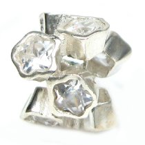 Sterling Silver Clear CZ Crystal Lots of Flower Bead for Pandora Troll Chamilia Biagi European Charm Bracelets