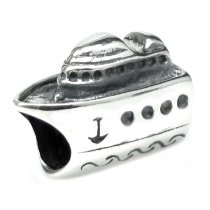Antique Sterling Silver Nautical Cruise Ship Travel Vacation Holiday Series Bead for Pandora Troll Chamilia Biagi European Charm Bracelets