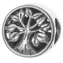 Antique Sterling Silver Tree of Life Go Round Bead for Pandora Troll Chamilia Biag European Charm Bracelets
