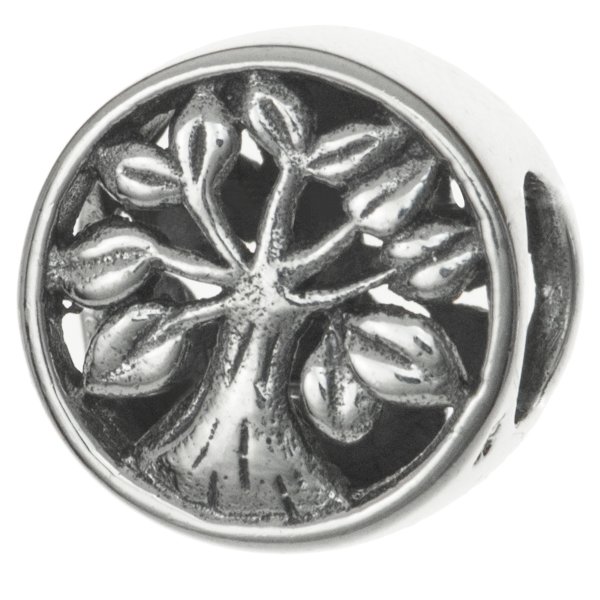 Antique Sterling Silver Tree of Life Go Round Bead for Pandora Troll Chamilia Biag European Charm Bracelets