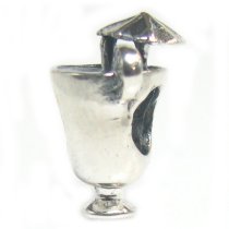 Antique 925 Sterling Silver Glass Cup of the Lemonade Cocktail Summer Drinks Bead for Pandora Troll Chamilia Biagi European Charm Bracelets