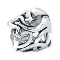 Sterling Silver Mother Baby Forever Love Hug Celtic Bead for Pandora Troll Chamilia Biagi European Charm Bracelets