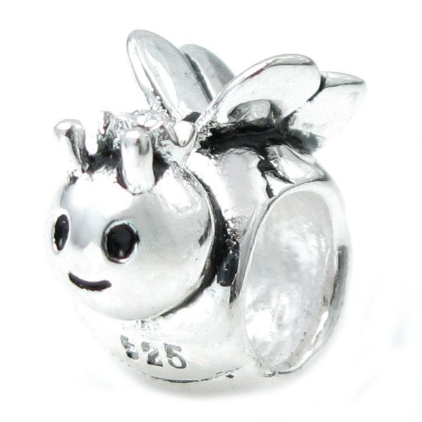 Sterling silver Sweet Honey Queen Bee Bead for Pandora Troll Chamilia Biagi European Charm Bracelets