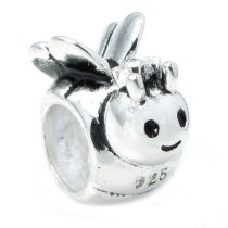 Sterling silver Sweet Honey Queen Bee Bead for Pandora Troll Chamilia Biagi European Charm Bracelets