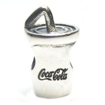 Sterling Silver Cup of Coca cola Cold Soft Soda Drink Bead for Pandora Troll Chamilia Biagi European Charm Bracelets