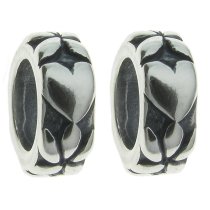 2pcs Sterling Silver Infinity Love Flower Heart Spacer Bead for Pandora Troll European Charm Bracelets
