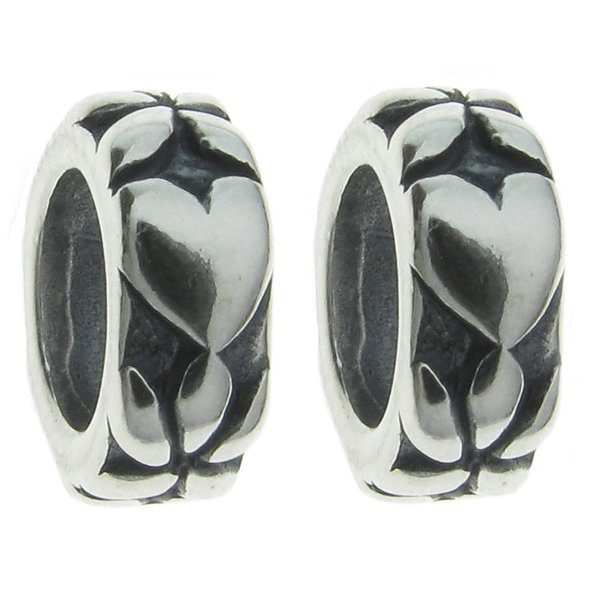 2pcs Sterling Silver Infinity Love Flower Heart Spacer Bead for Pandora Troll European Charm Bracelets