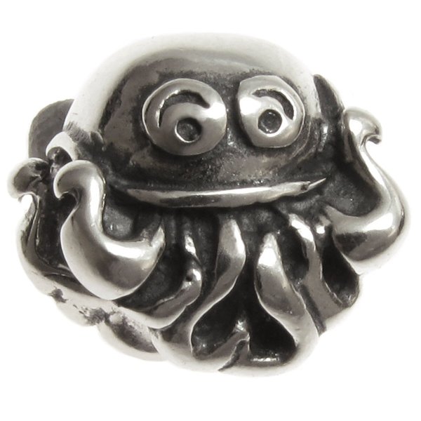 .925 Sterling Silver Cute Ocean Octopus Bead for European Charm Bracelets