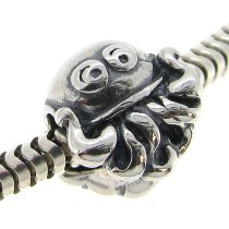 .925 Sterling Silver Cute Ocean Octopus Bead for European Charm Bracelets