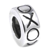 925 Sterling Silver Hugs & Kisses Xoxo Love Valentine Bead for Pandora European Charm Bracelets