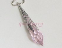 Large Stylish Pink Swarovski Teardrop Pendant