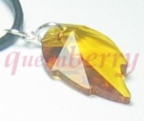 Swarovski Amber leaf Pendant