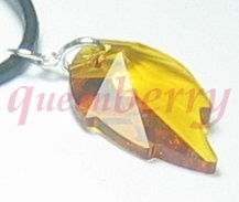 Swarovski Amber leaf Pendant
