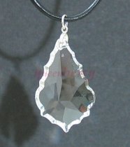 Swarovski Crystal: Large Clear Leaf Pendant