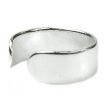 925 Sterling Silver Round Plain Ring Clip-on Cuff Earrings / Ear Wrap