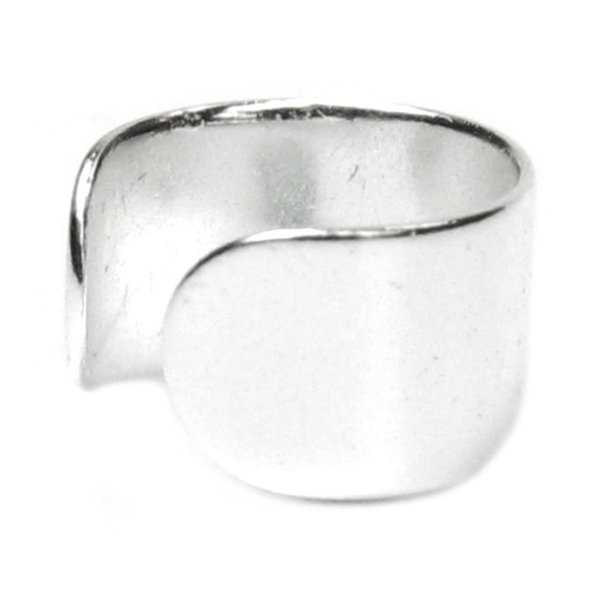 925 Sterling Silver Round Plain Ring Clip-on Cuff Earrings / Ear Wrap