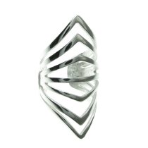 925 Sterling Silver Filigree Gothic Ring Clip Cuff Earrings / Ear Wrap