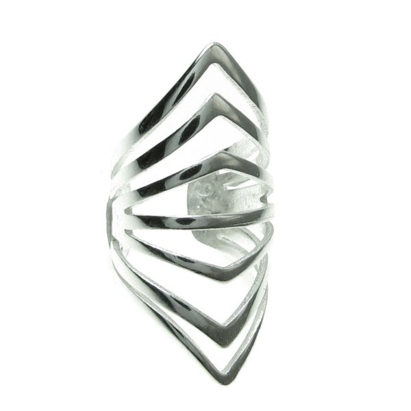 925 Sterling Silver Filigree Gothic Ring Clip Cuff Earrings / Ear Wrap