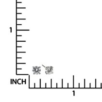 Rodhium on 925 Sterling Silver 4mm Round Clear Cubic Zirconia CZ Crystal Stud Earring Post