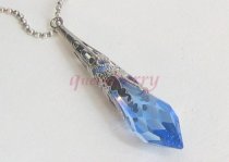 Large Sapphire Swarovski Teardrop Pendant