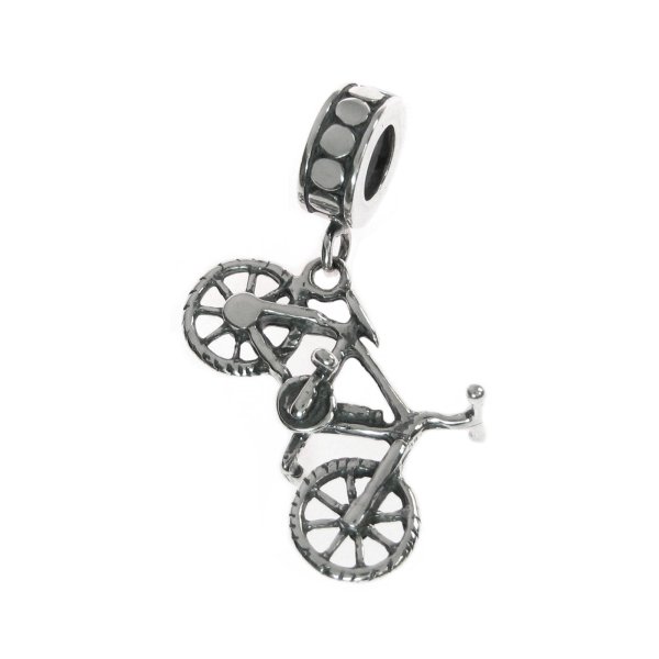 Queenberry .925 Sterling Silver Bicycles Bike Dangle Bead for Chamilia Biagi Pandora European Charm Bracelets